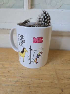 Vintage Mug + Assorted Costume Jewelry Trinket Bundle